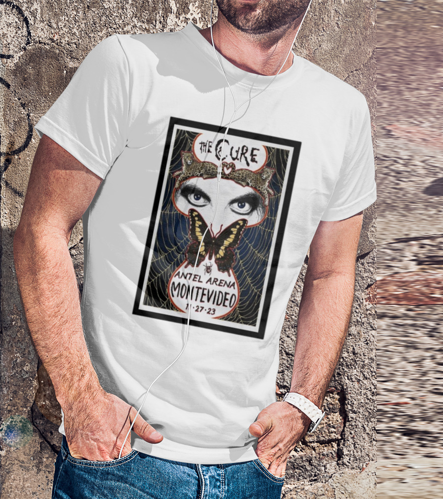The Cure Antel Arena Montevideo 11-27-23 Butterfly Eyes Web T-Shirt