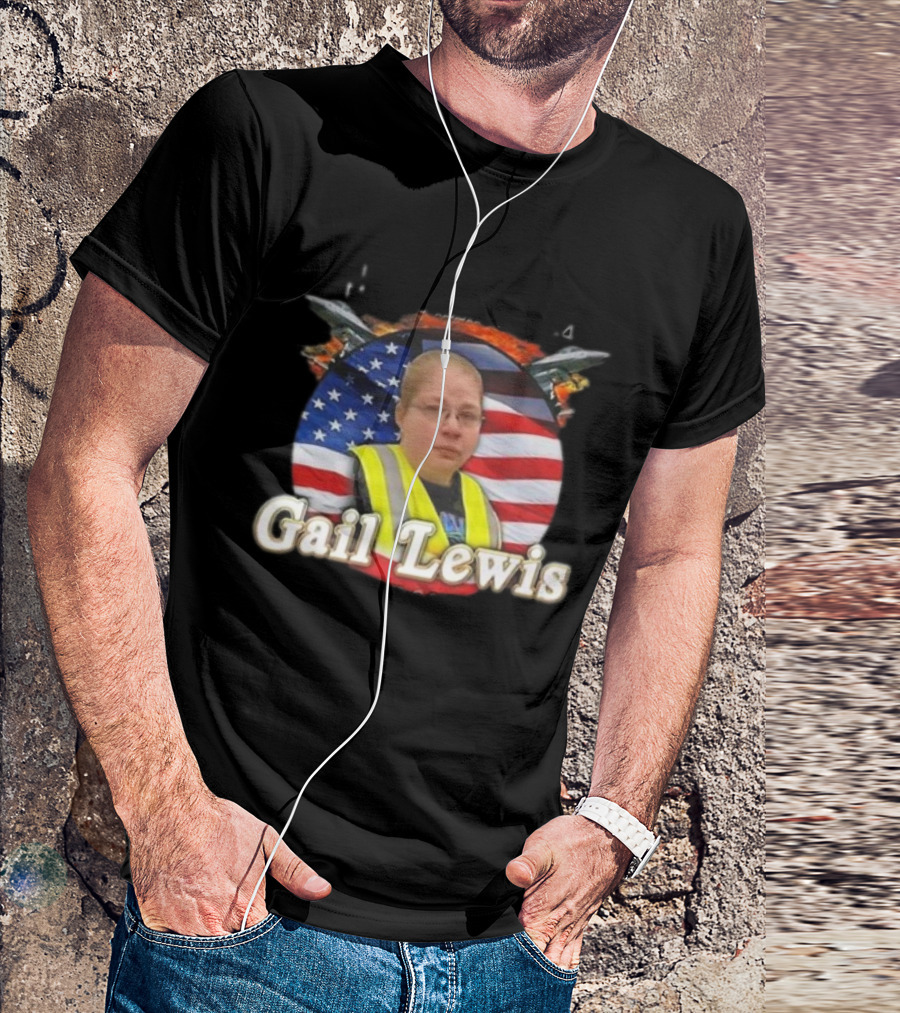 Gail Lewis Walmarines The Few The Proud American Hero Flag Background T-Shirt