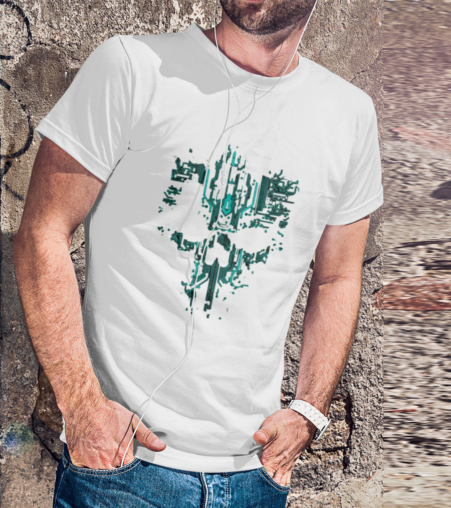 Circuit Skull Tech Face T-Shirt