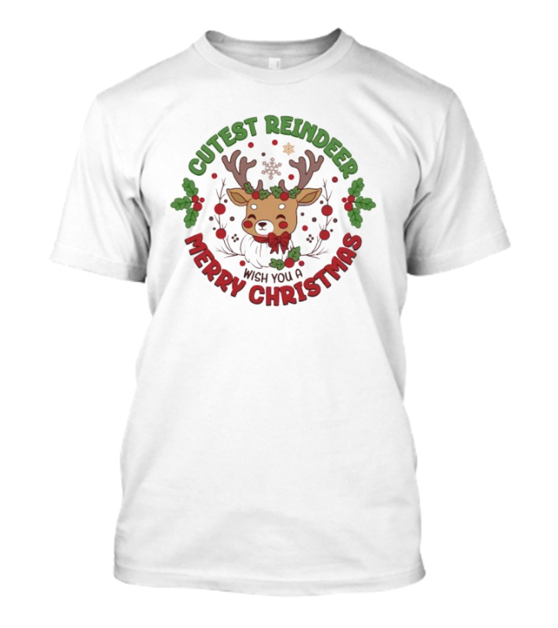 Cutest Reindeer Merry Christmas Wish You A T-Shirt