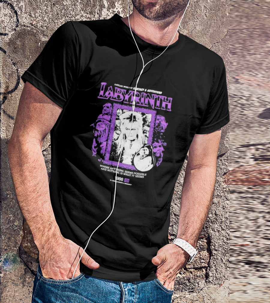 Dazzling World Of Fantasy And Adventure Labyrinth 1986 Where Anything Seems Possible And Nothing Is What It Seems T-Shirt