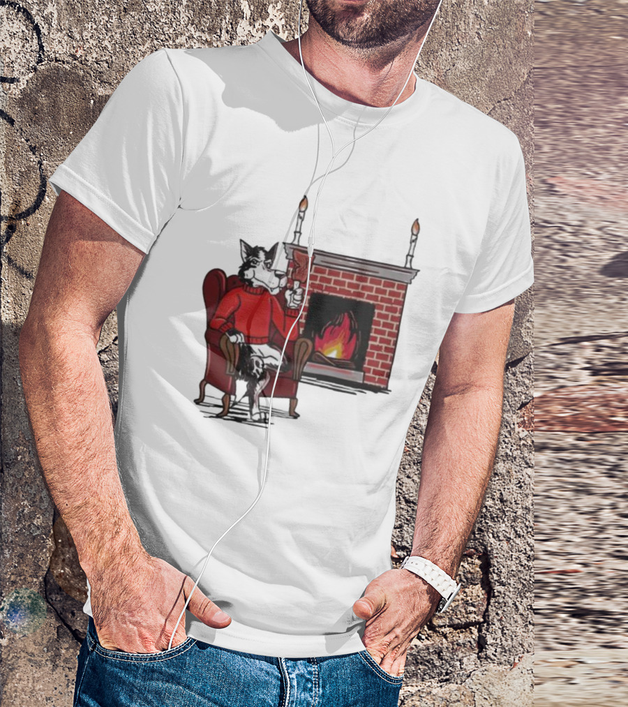 Ncs Fireplace Cozy Winter Wolf By The Hearth T-Shirt