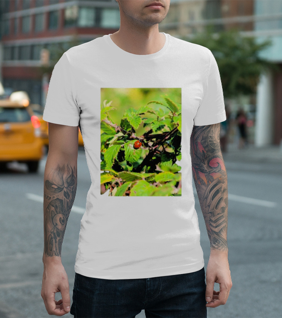 Spot In Nature with Ladybug on Leaf T-Shirt