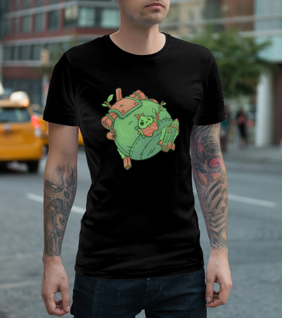 Backpack Friend Bag Camping Adventure with Alien and Rocket Details T-Shirt