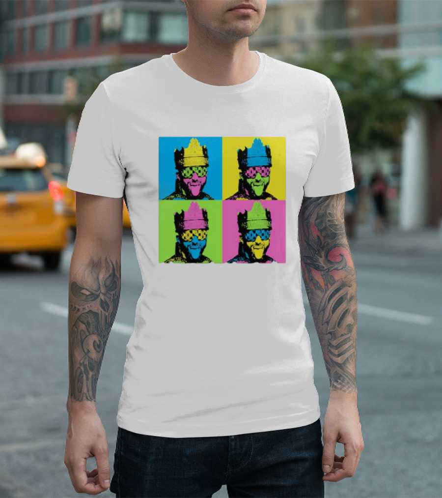 Deathmatch King Pop Art Style Color Blocks T-Shirt