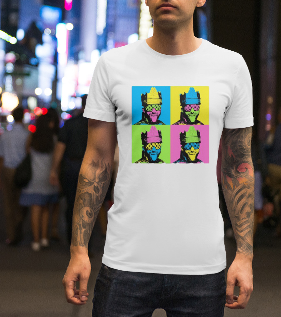 Deathmatch King Pop Art Style Color Blocks T-Shirt