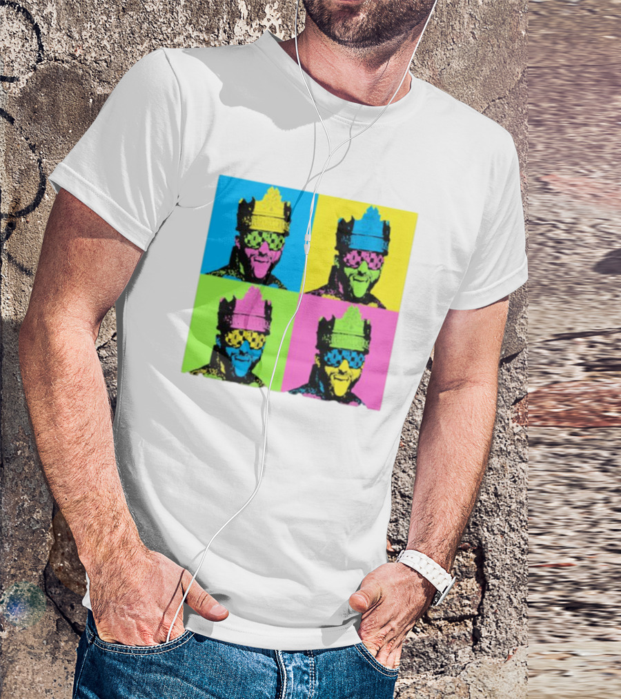 Deathmatch King Pop Art Style Color Blocks T-Shirt