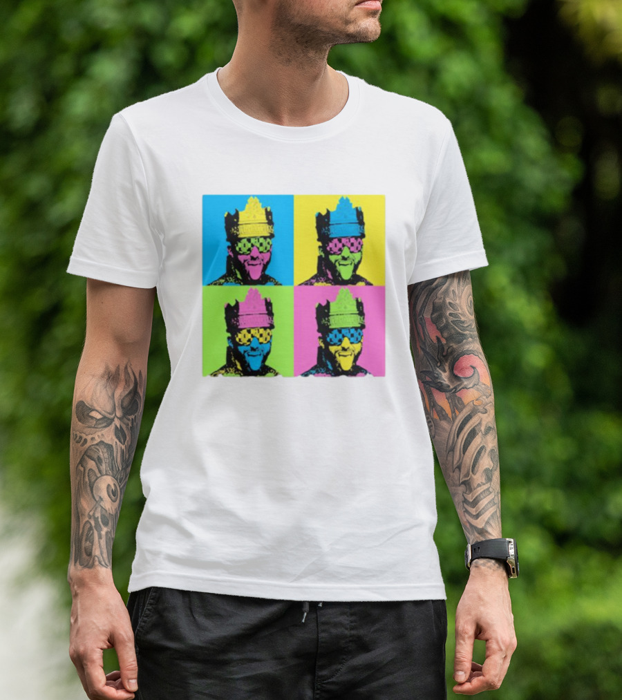 Deathmatch King Pop Art Style Color Blocks T-Shirt
