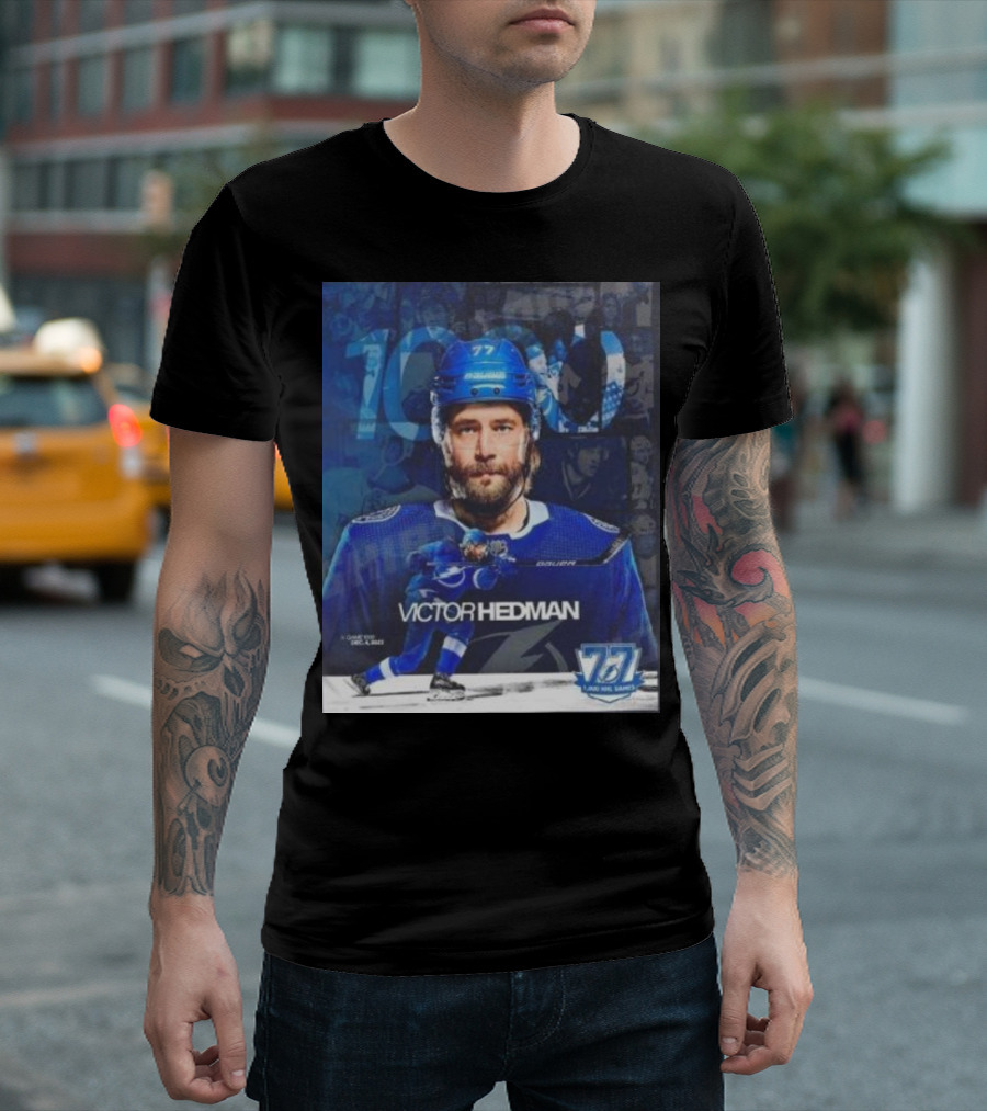 Victor Hedman 1000 NHL Games Milestone T-Shirt