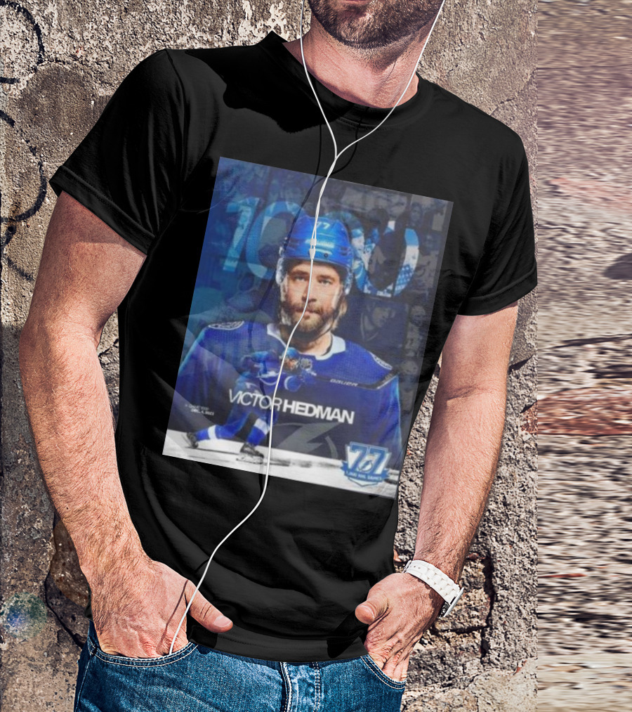Victor Hedman 1000 NHL Games Milestone T-Shirt