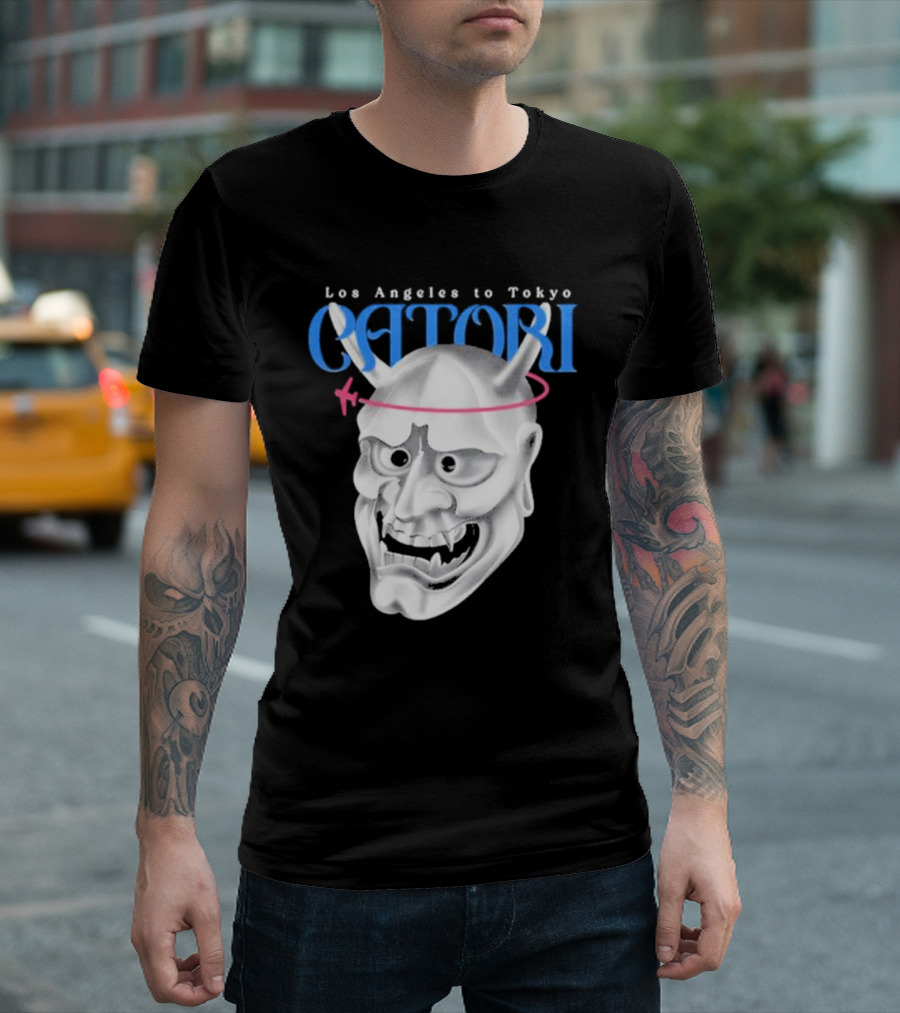 Los Angeles To Tokyo Catori Oni Mask T-Shirt