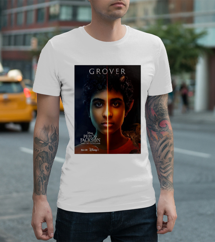 Grover Aryan Simhadri Percy Jackson and the Olympians Disney Plus Series Release December 20 T-Shirt