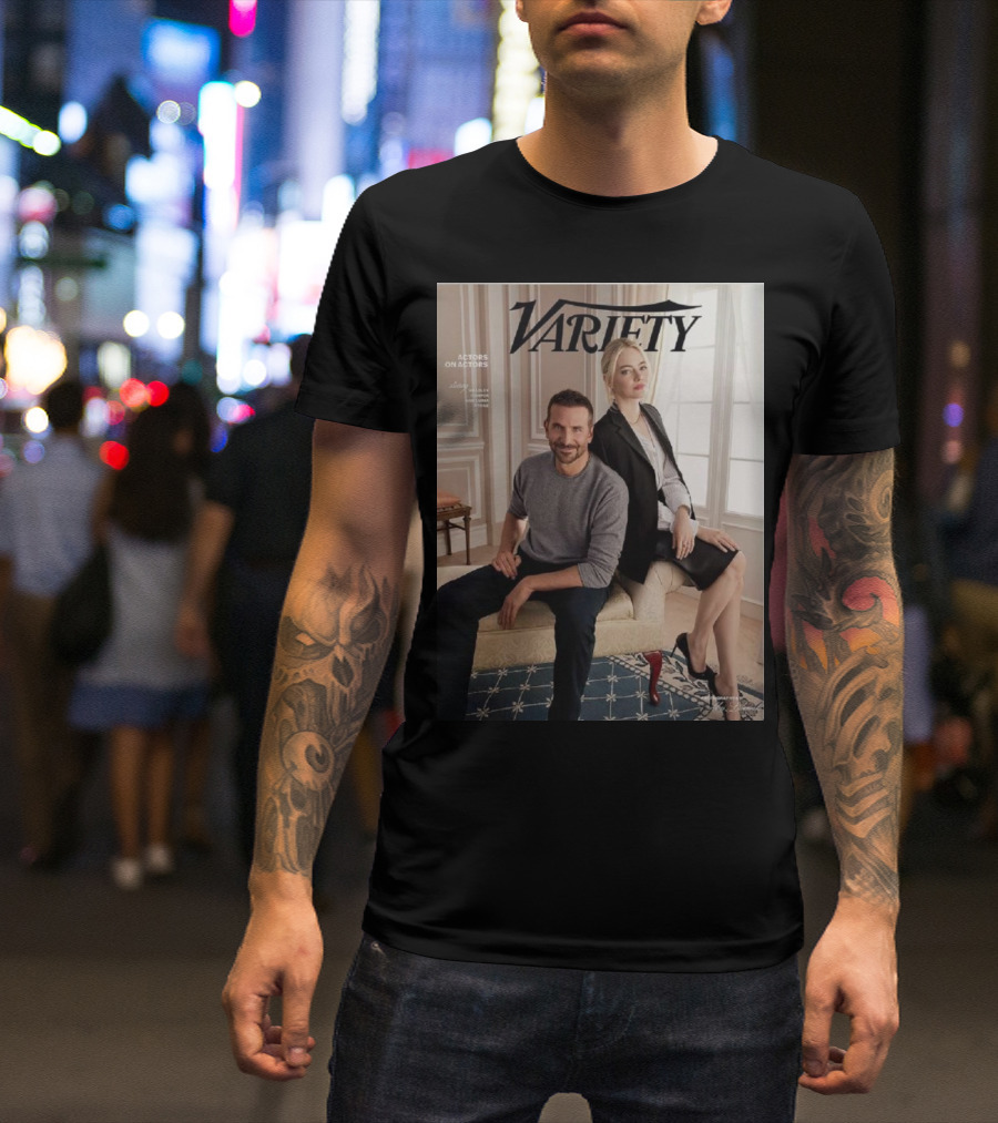 Variety Actors On Actors Emma Stone Bradley Cooper T-Shirt