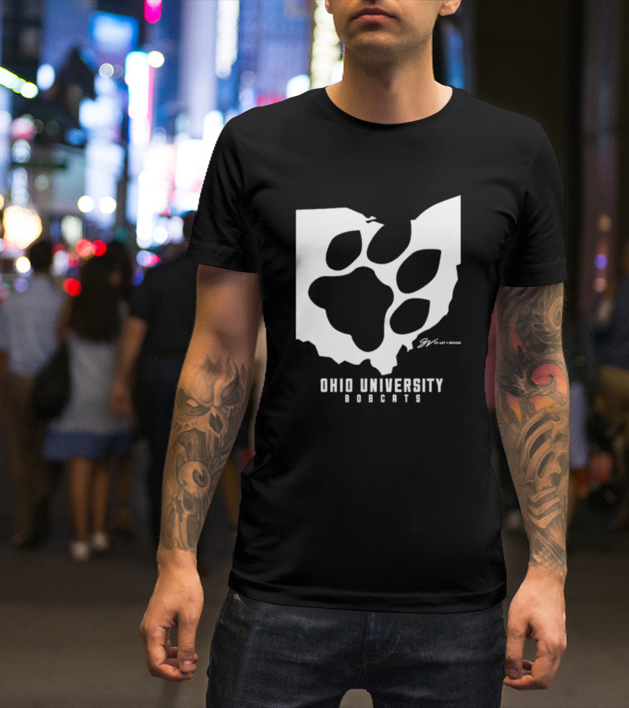 Ohio University Bobcats Paw Prints T-Shirt