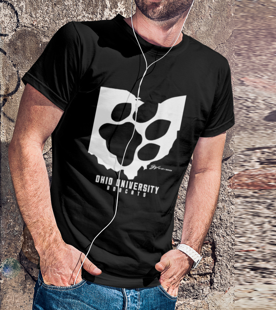 Ohio University Bobcats Paw Prints T-Shirt