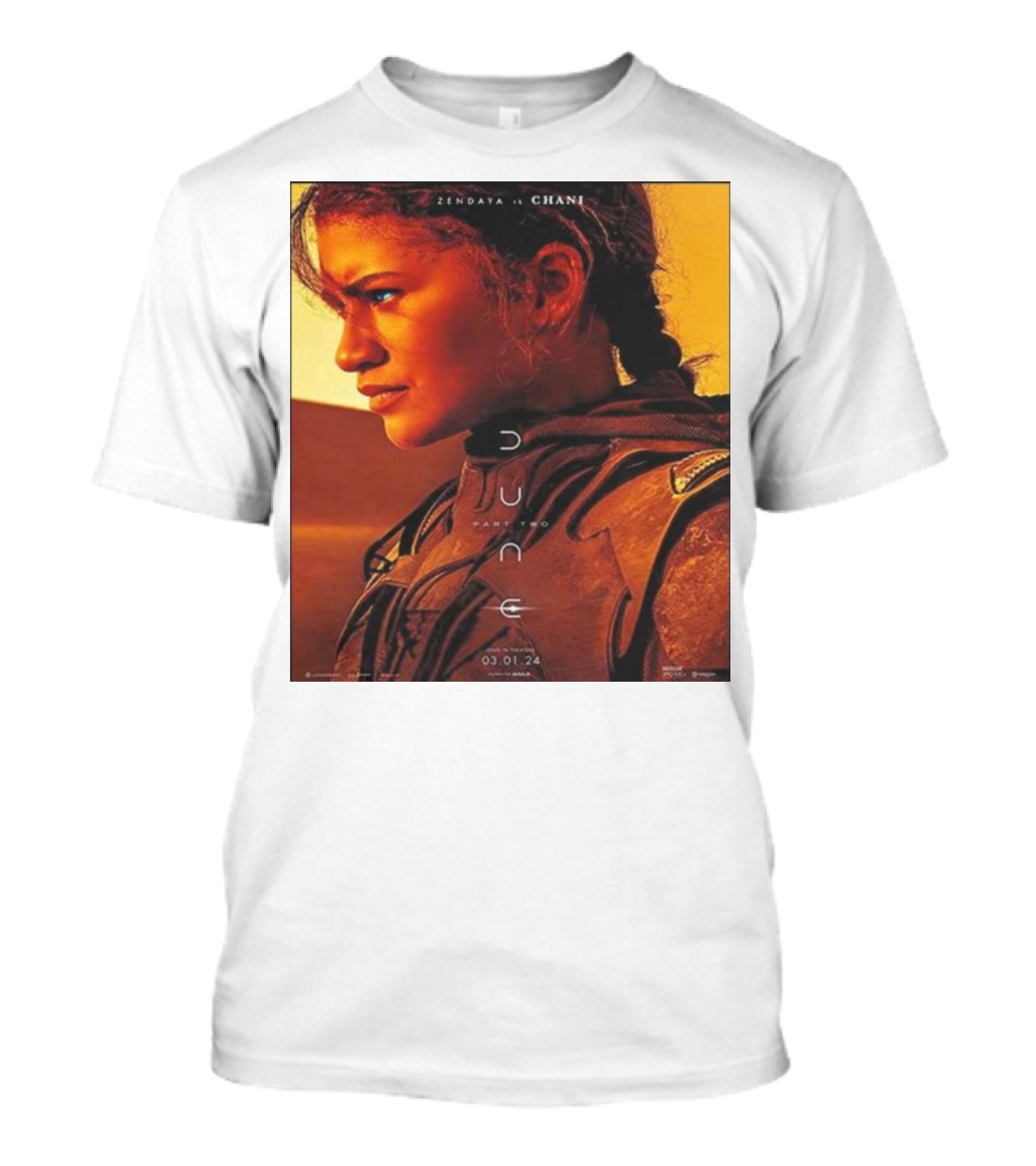 Zendaya As Chani In Dune Part Two Film Release 03.01.24 T-Shirt