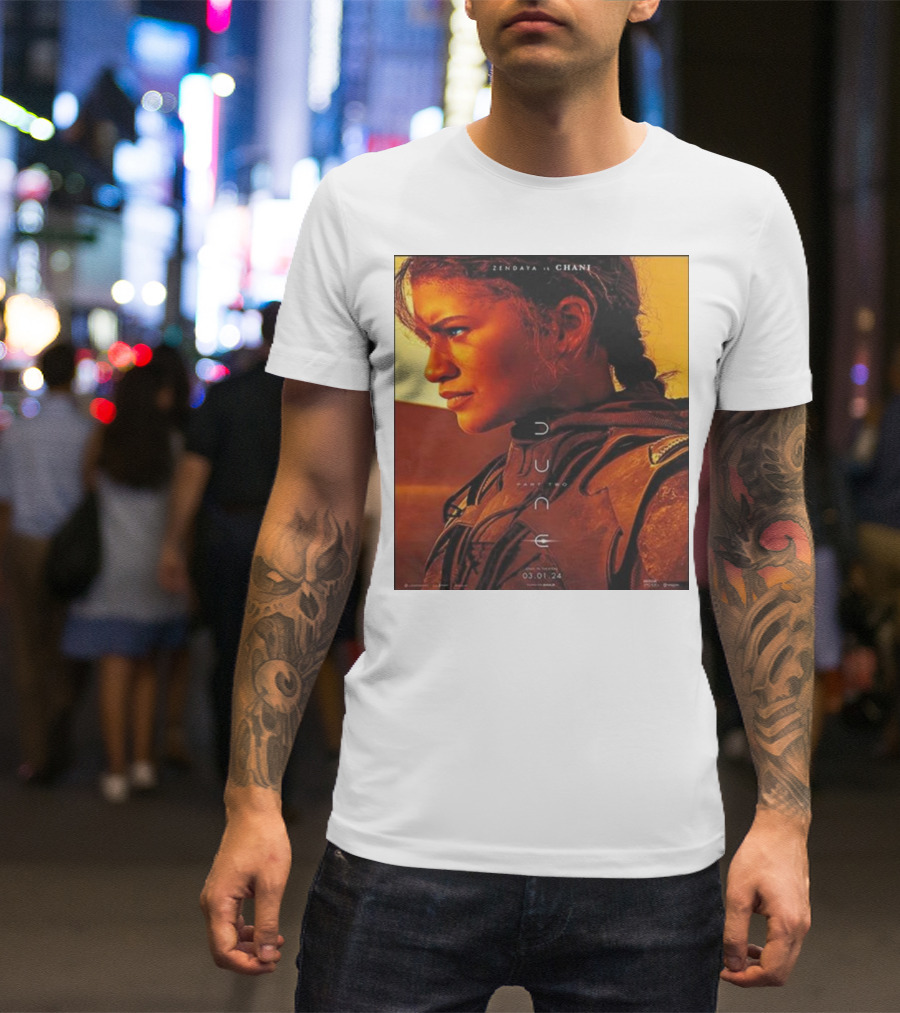 Zendaya As Chani In Dune Part Two Film Release 03.01.24 T-Shirt