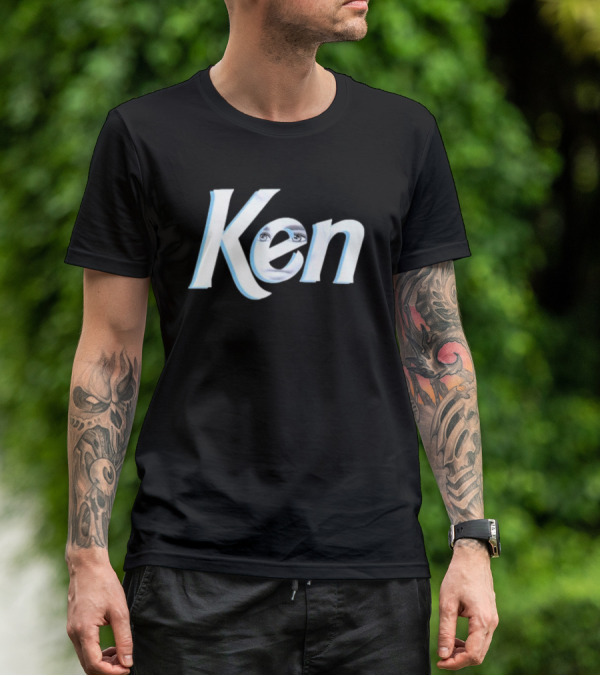 Ken Barbie Face In Text T-Shirt