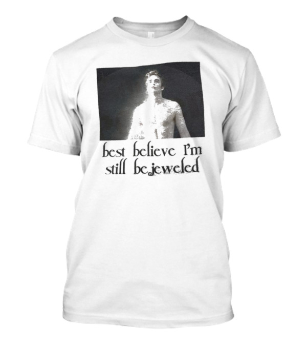 Best Believe I'm Still Bejeweled Black And White Male T-Shirt