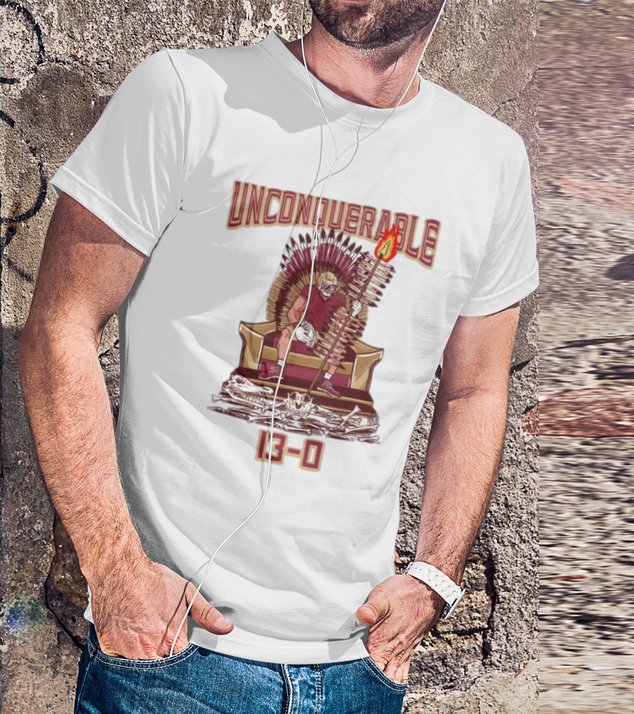 Florida State Seminoles Unconquerable 13-0 Throne King T-Shirt