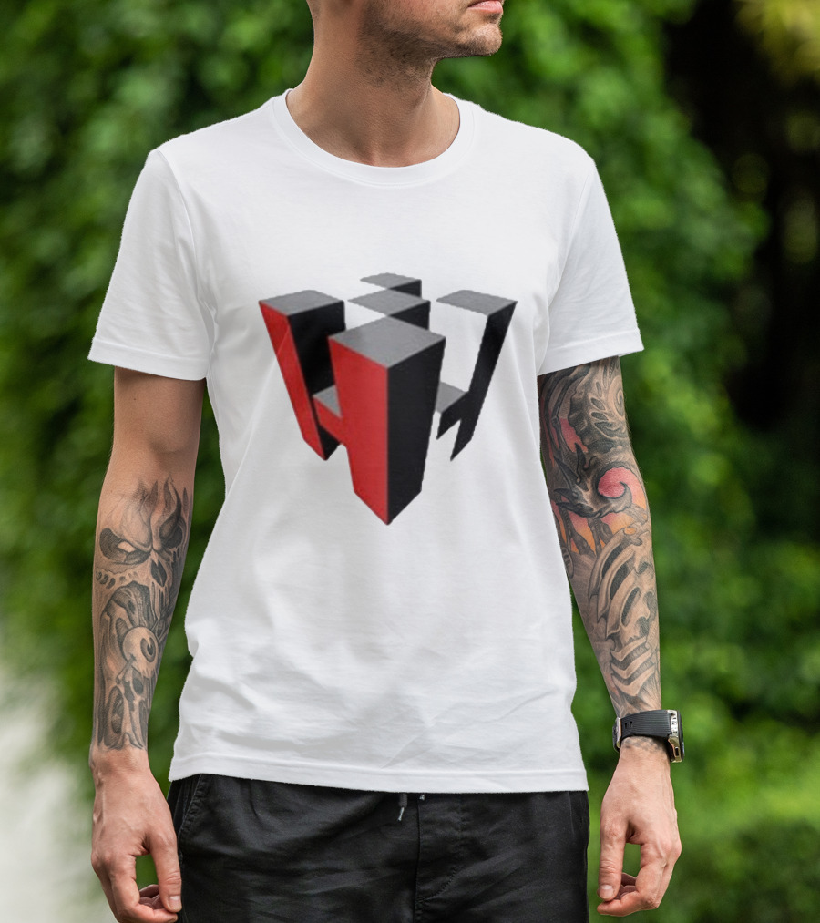Hoonigan Big Block Red Black 3D Checkerboard T-Shirt