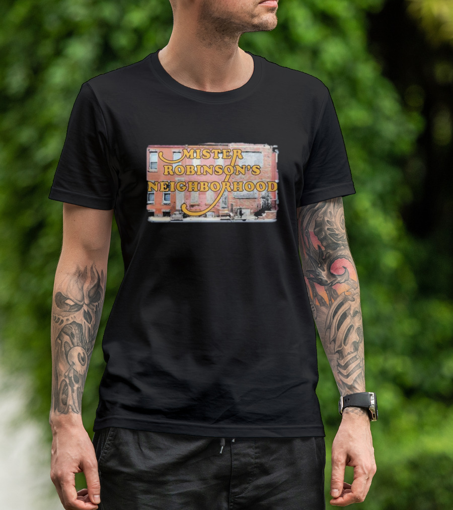 Mister Robinson's Neighborhood Urban Background Image T-Shirt
