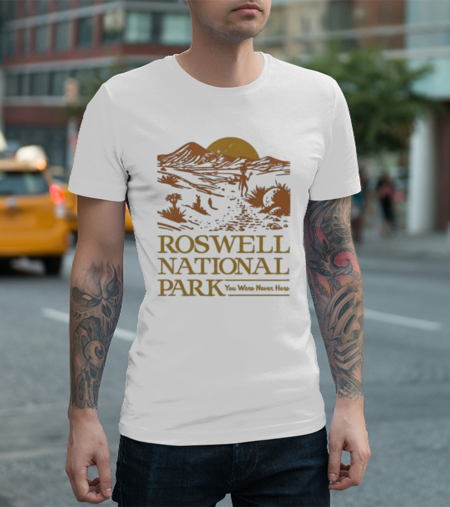 Roswell National Park You Were Never Here Alien Desert Scene T-Shirt