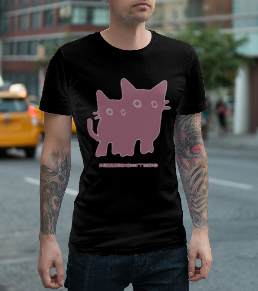 Twins Cat Kimchi Miso Retro Feline Duo T-Shirt