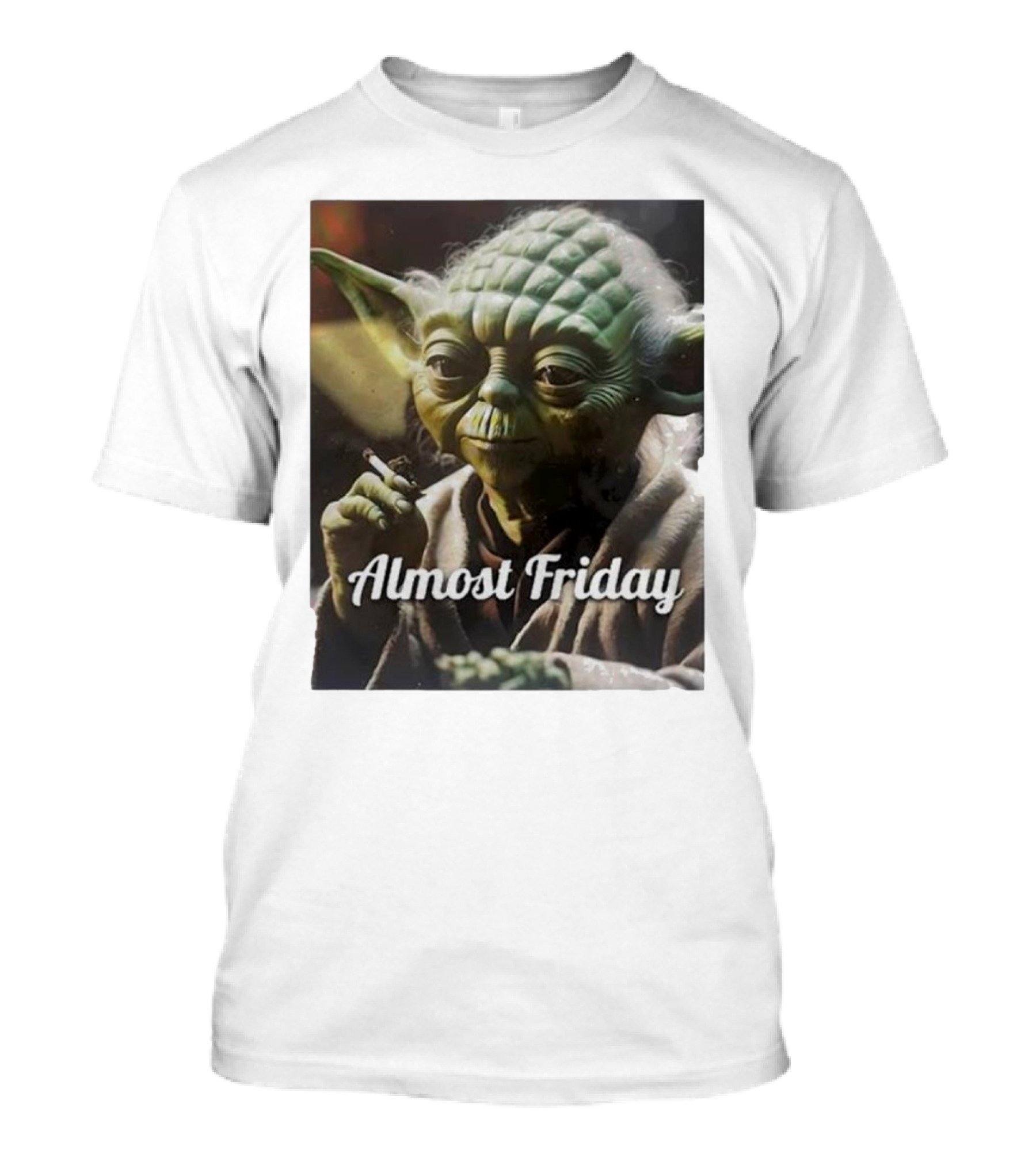Almost Friday Yoda Star Wars Smoking T-Shirt