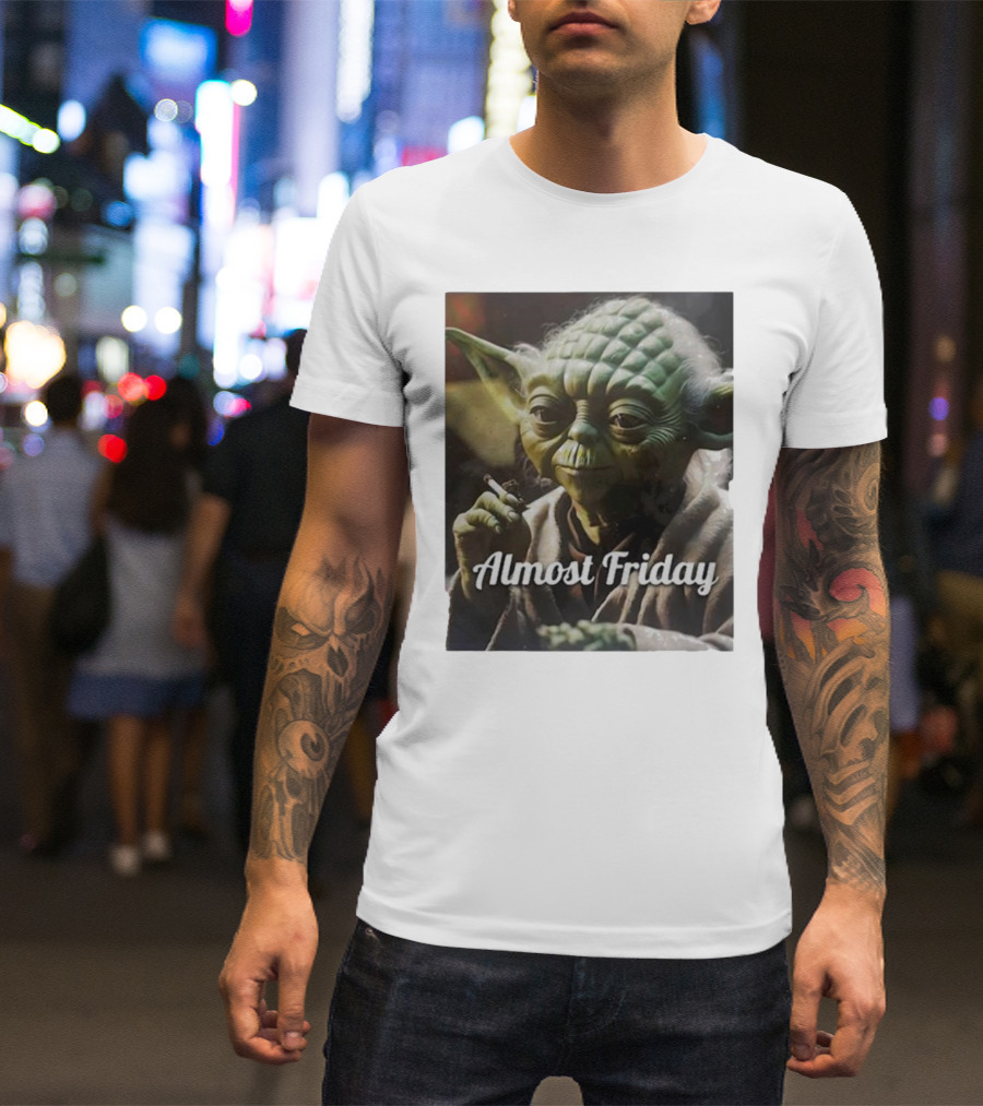 Almost Friday Yoda Star Wars Smoking T-Shirt