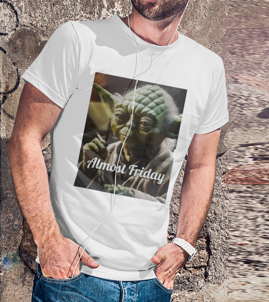 Almost Friday Yoda Star Wars Smoking T-Shirt