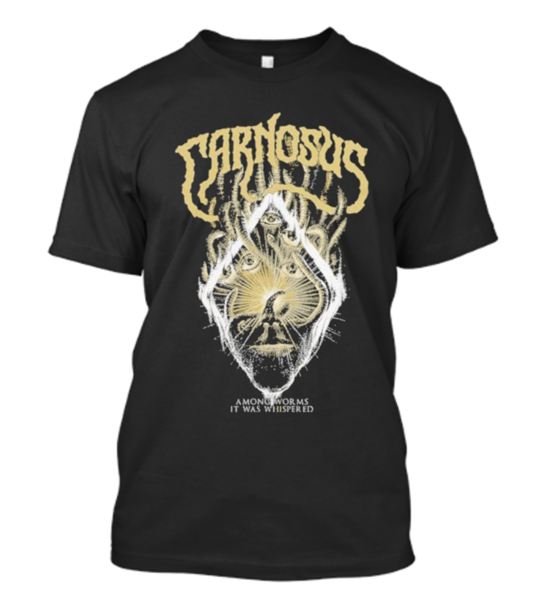 Carnosus Among Worms It Was Whispered Three-Eyed Mystical Face Enclosed In Sunburst Lines T-Shirt