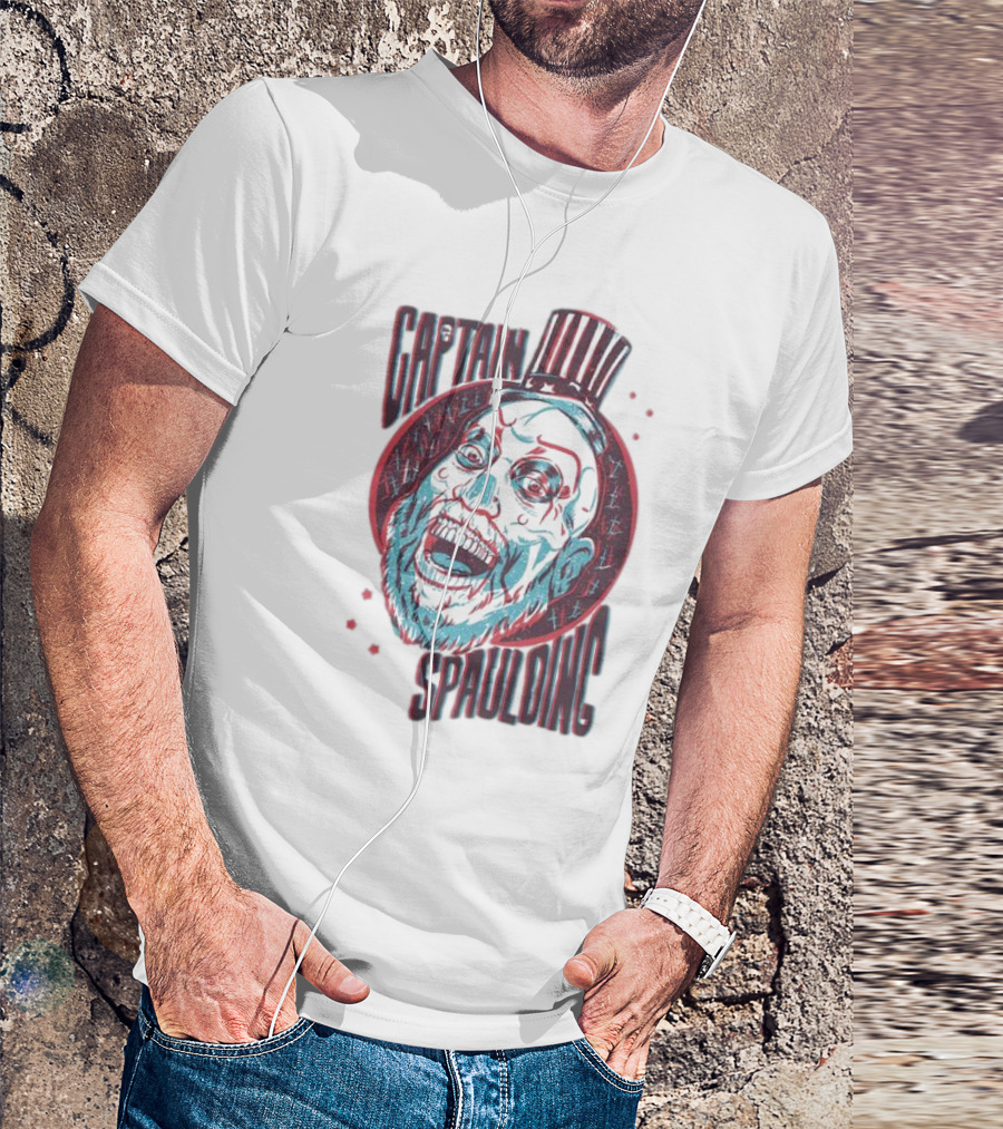 Captain Spaulding 3D Portrait House Of 1000 Corpses T-Shirt