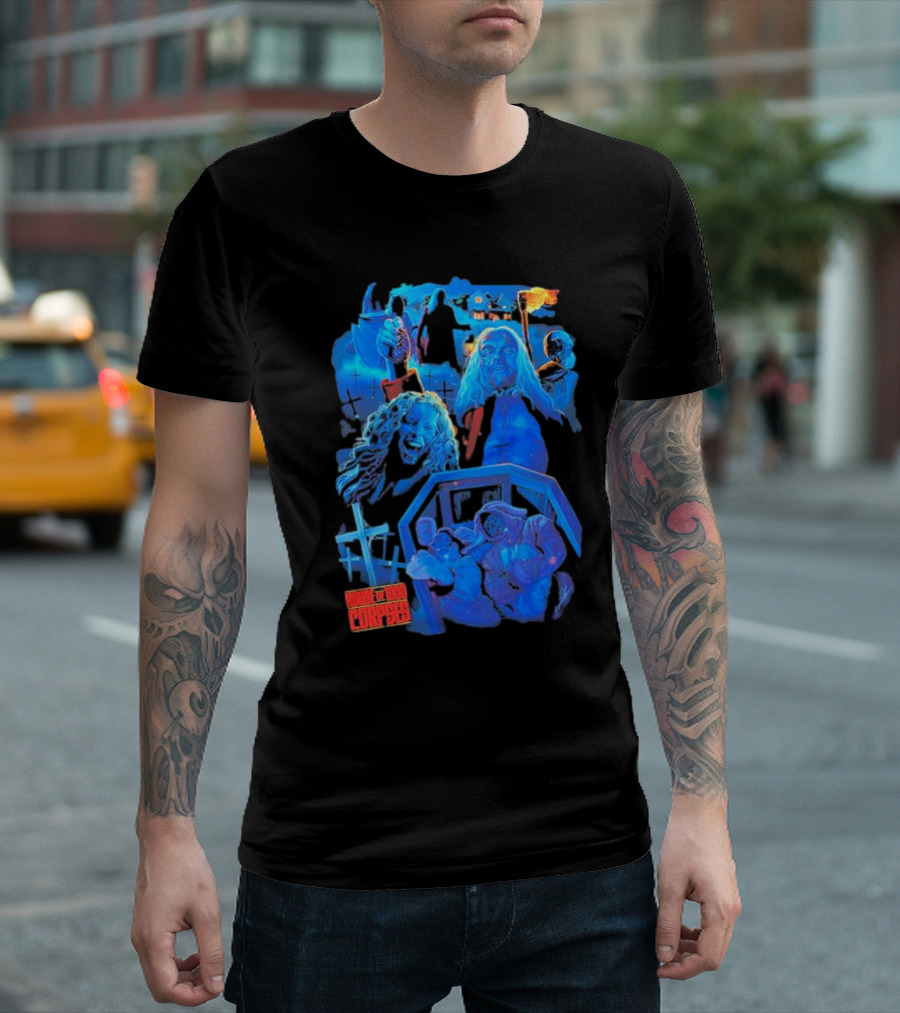 House of 1000 Corpses Horror Villains and Terrifying Scenes Montage T-Shirt