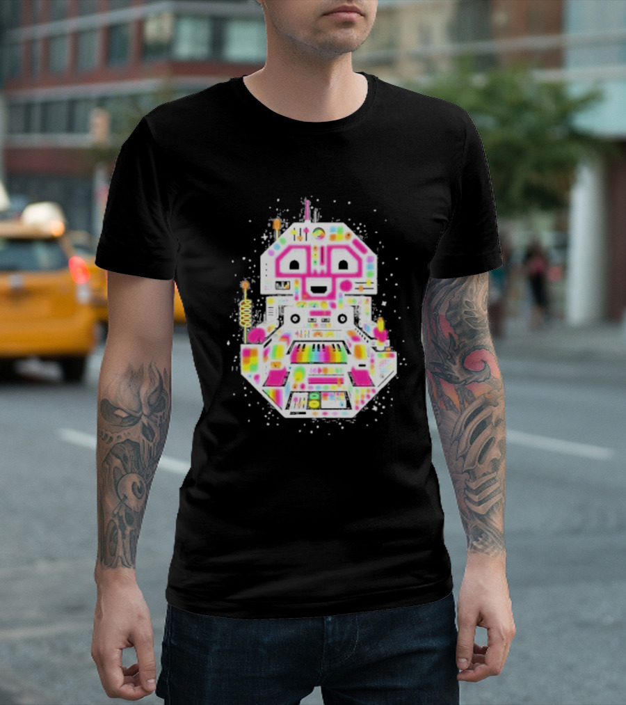 STS9 Reflect Refract Neon Robot T-Shirt