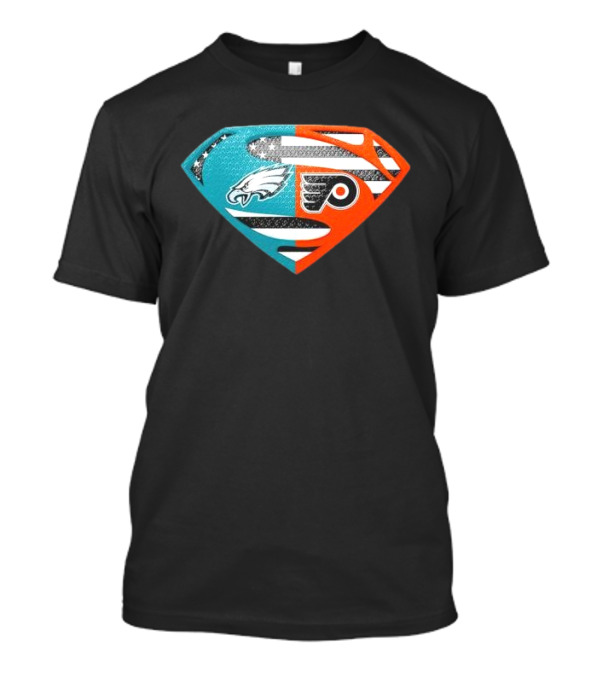 Philadelphia Eagles Philadelphia Flyers Superman Logo Mashup T-Shirt