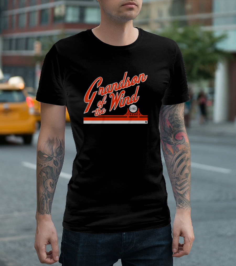 Grandson Of The Wind San Francisco Bridge Skyline T-Shirt