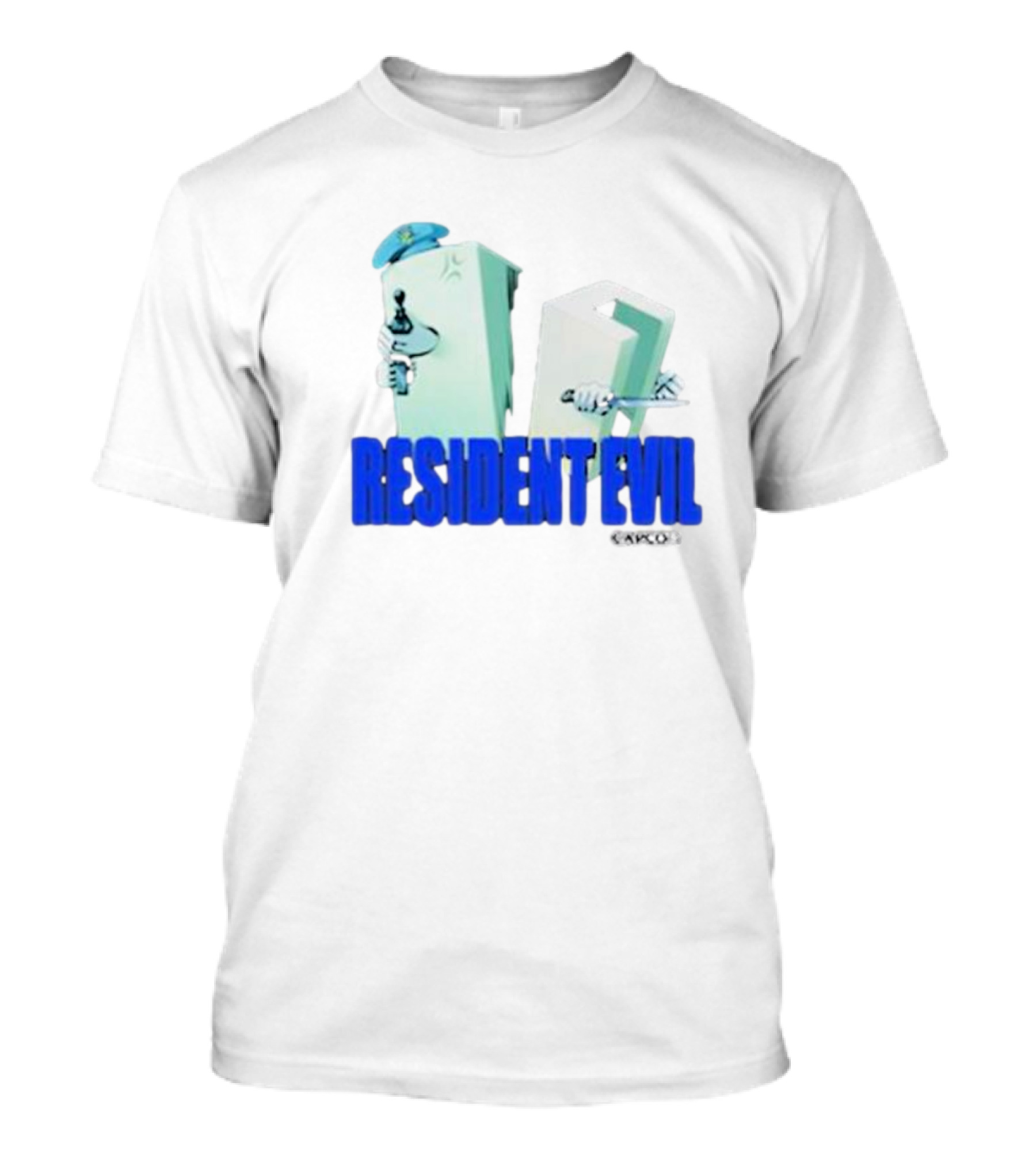 Resident Evil Capcom Tofu Parody Featuring Knife And Hat T-Shirt