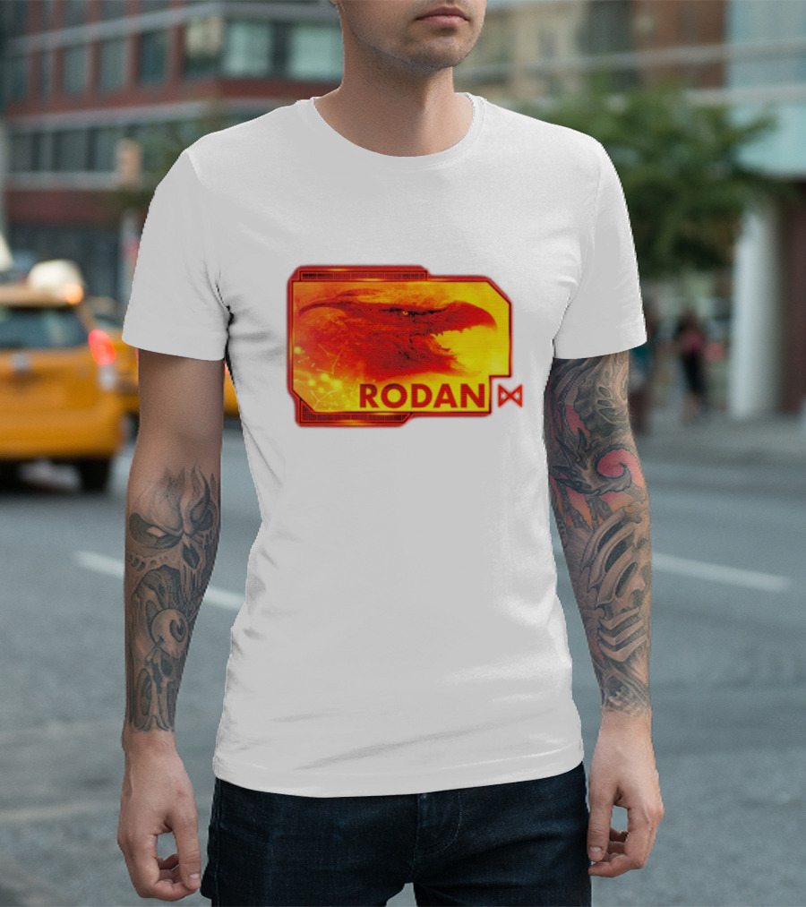 Rodan Monsters Titan Tactical Science Division Fiery Creature Profile T-Shirt