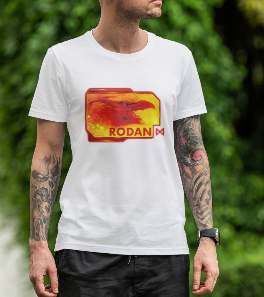 Rodan Monsters Titan Tactical Science Division Fiery Creature Profile T-Shirt