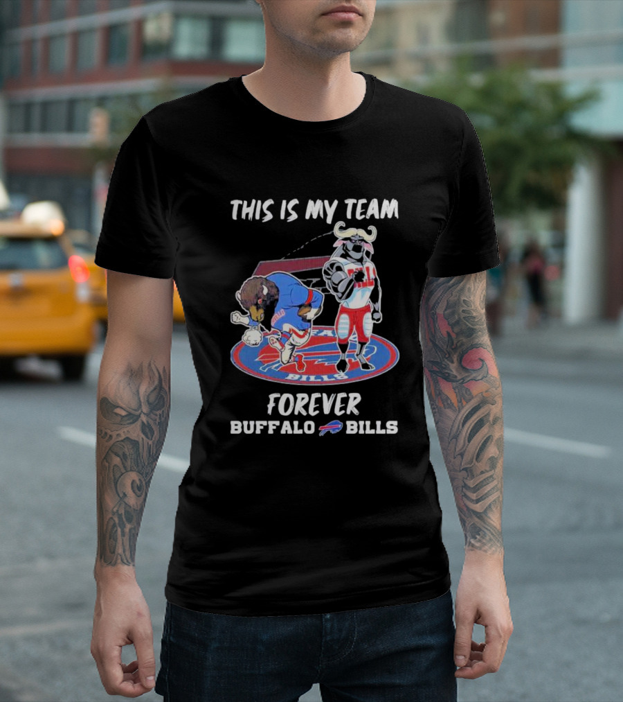 This Is My Team Forever Buffalo Bills Mascots On T-Shirt
