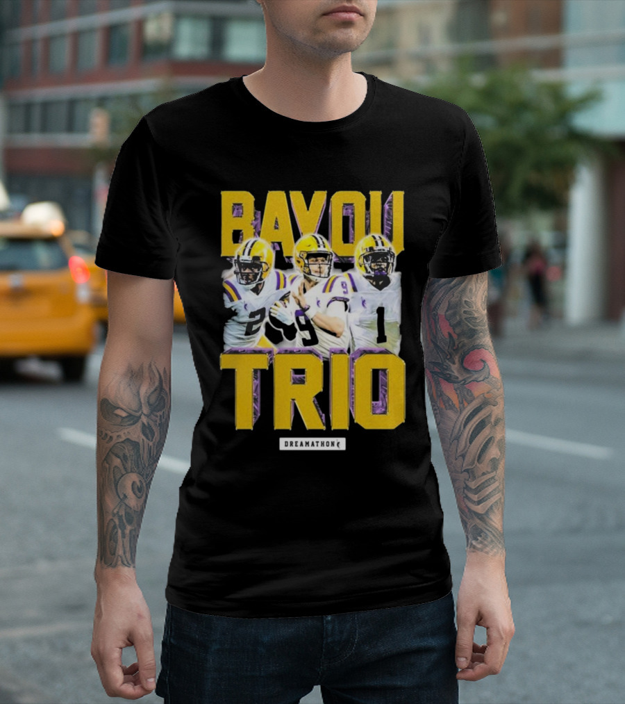 Bayou Trio Dreamathon Justin Jefferson Joe Burrow Ja'Marr Chase T-Shirt