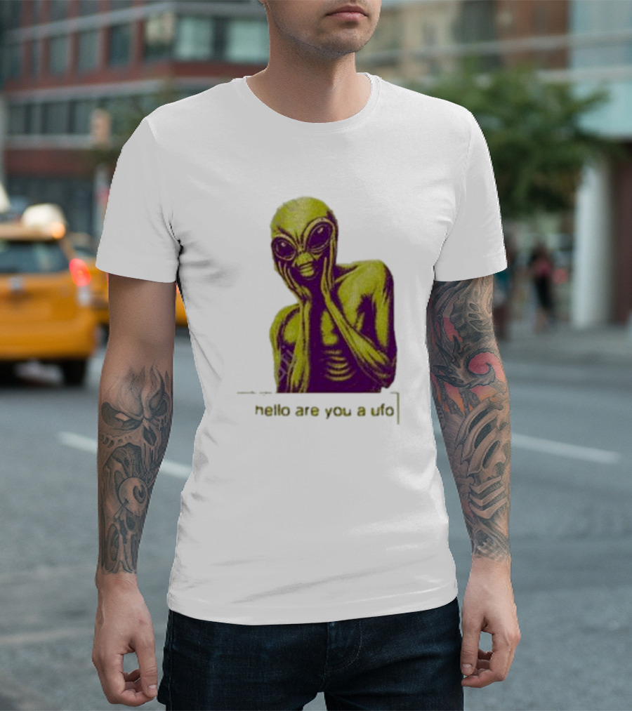 Dogecore Alien Hello Are You A UFO T-Shirt