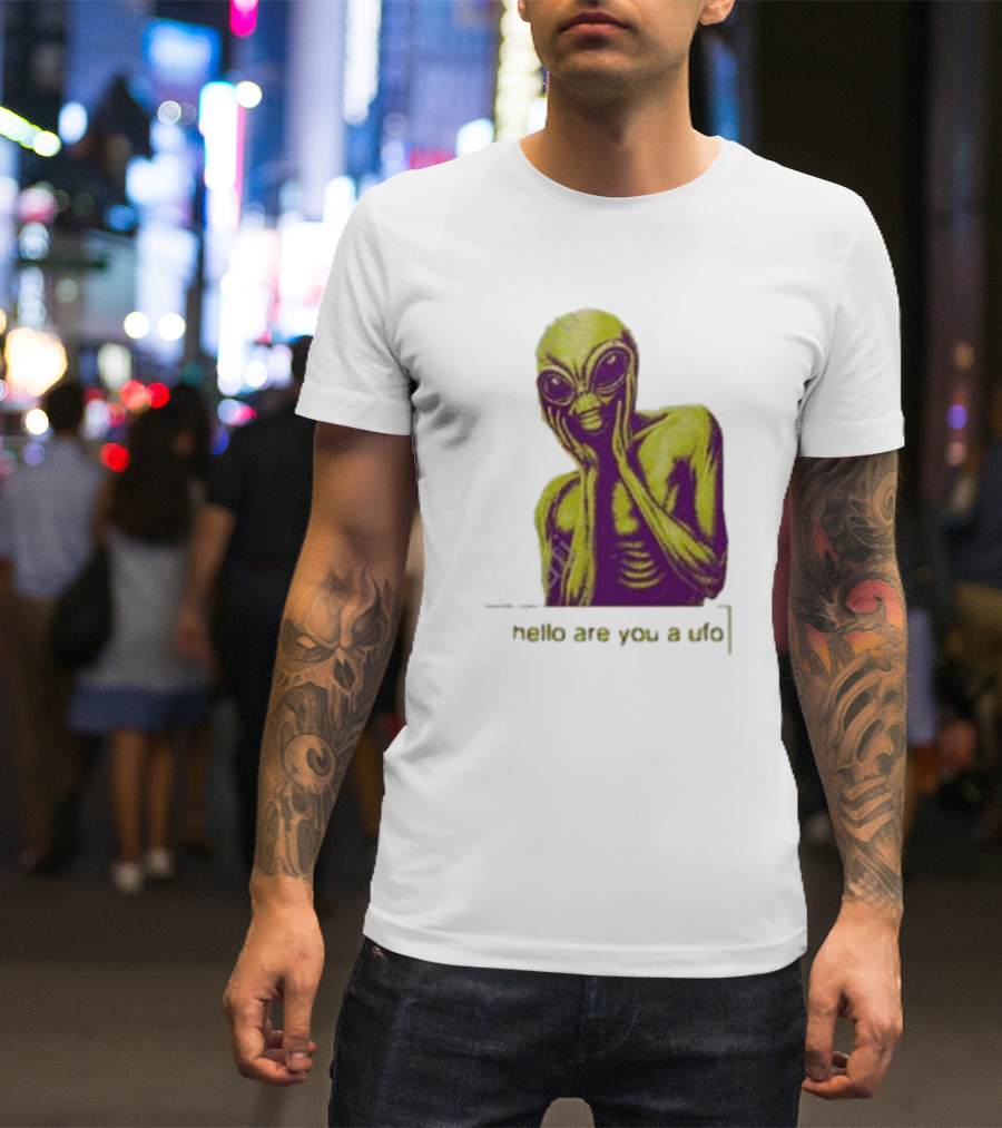 Dogecore Alien Hello Are You A UFO T-Shirt