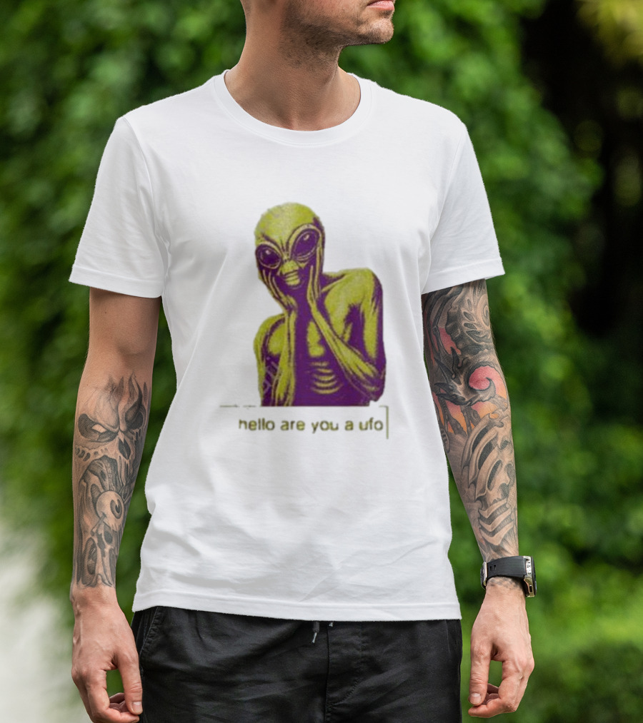 Dogecore Alien Hello Are You A UFO T-Shirt