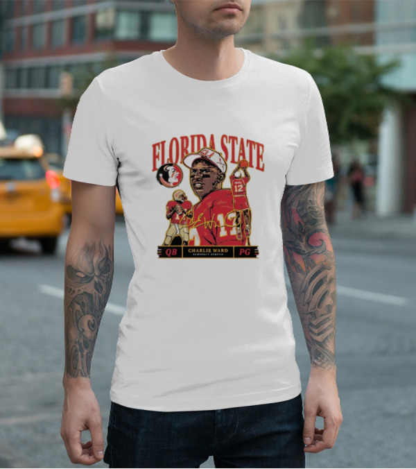 Florida State Charlie Ward Seminole Legend QB PG T-Shirt