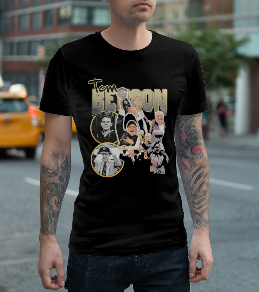 Tom Benson Legacy Celebration with Iconic Trophy Moments T-Shirt