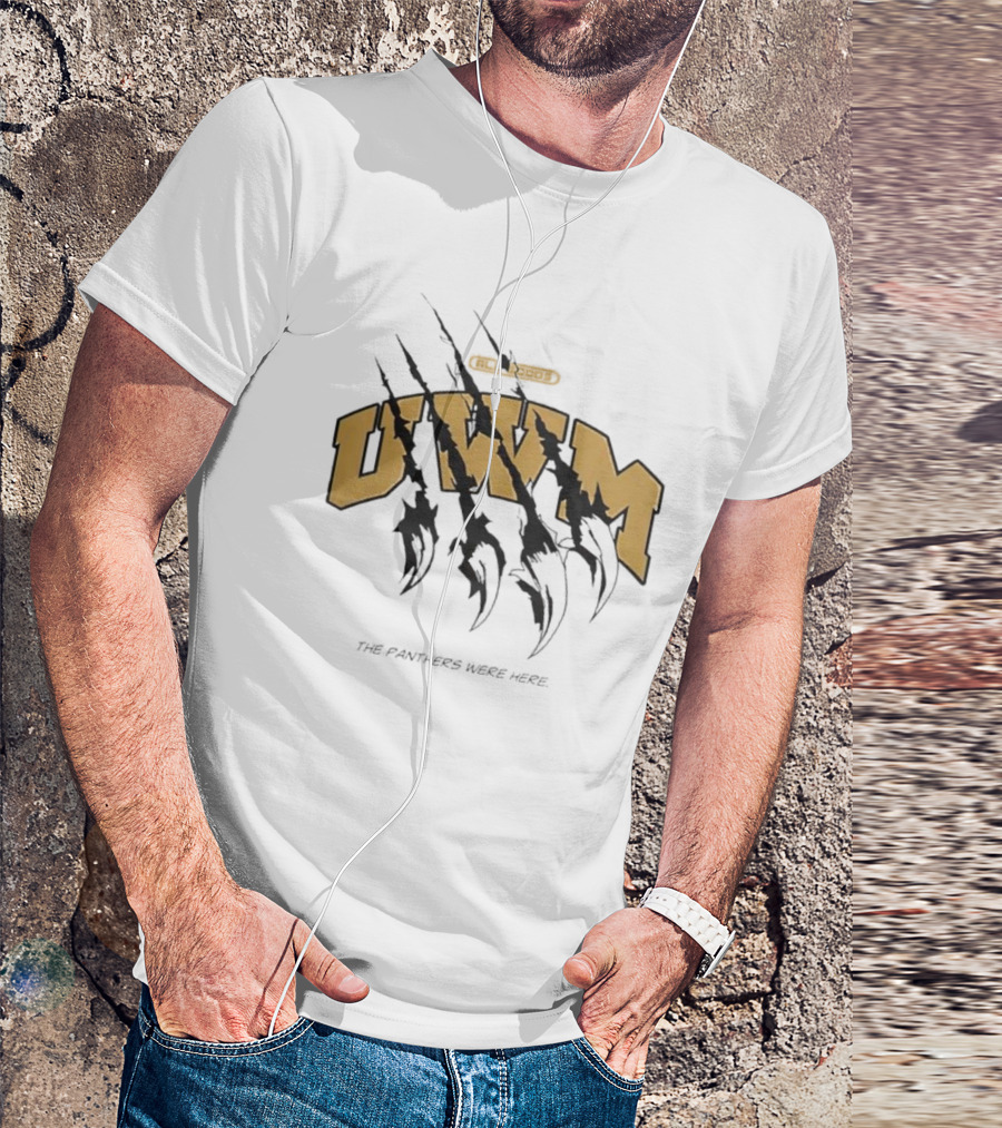 Panther Claw Marks UWM Classic Logos The Panthers Were Here T-Shirt