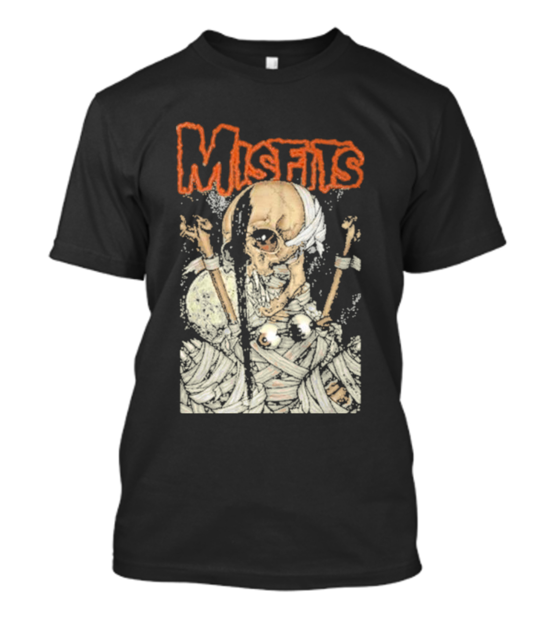 Misfits Pushead Vampire Skeleton Mummy Wrappings T-Shirt