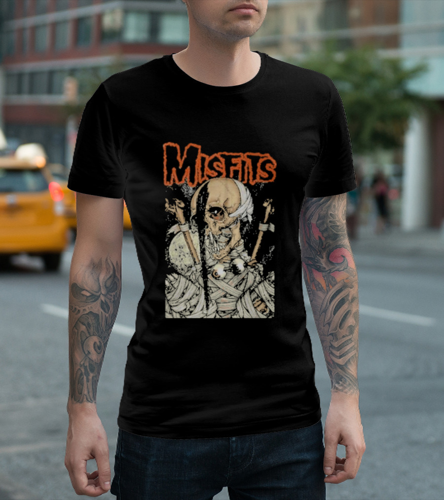 Misfits Pushead Vampire Skeleton Mummy Wrappings T-Shirt
